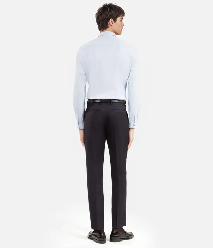 Men Navy Blue Wool Suit Pants Slim Fit THE KOOPLES Blazers and Suits