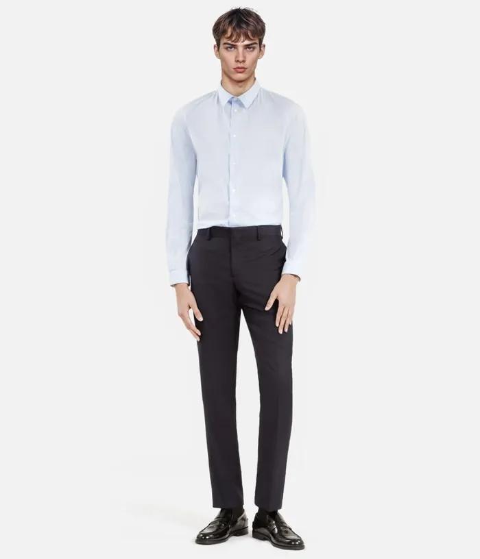 Men Navy Blue Wool Suit Pants Slim Fit THE KOOPLES Blazers and Suits