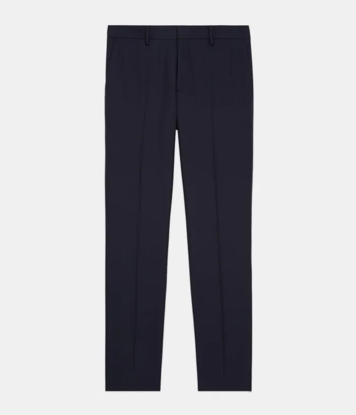 Men Navy Blue Wool Suit Pants Slim Fit THE KOOPLES Blazers and Suits