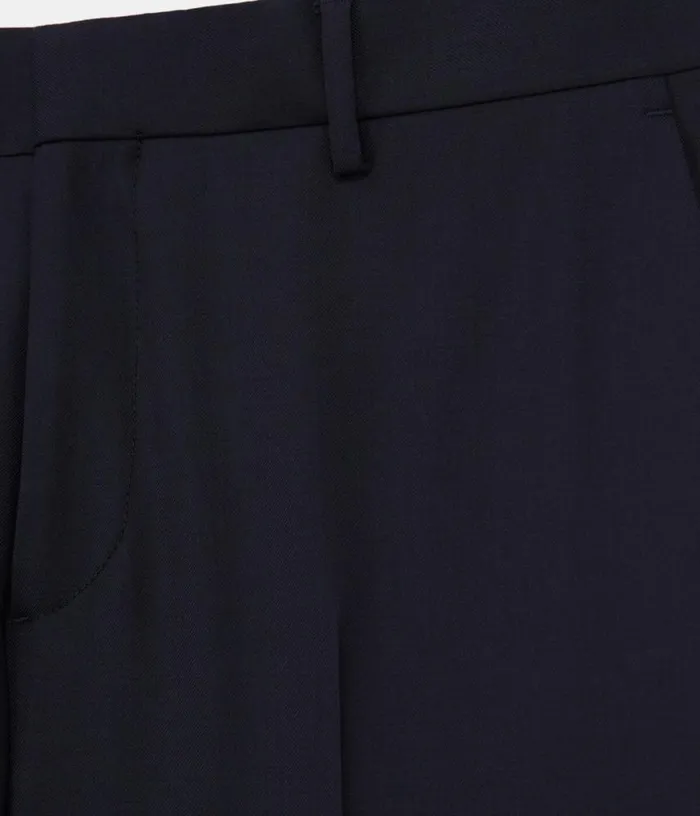 Men Navy Blue Wool Suit Pants Slim Fit THE KOOPLES Blazers and Suits