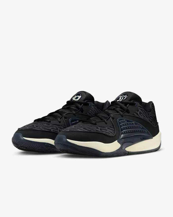 Men Nike All Shoes KD16 Blackdark Smoke Greycoconut Milkblack
