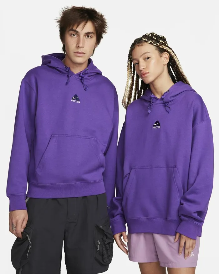 Men Nike Hoodies And Sweatshirts ACG ThermaFIT Purple Cosmossummit White
