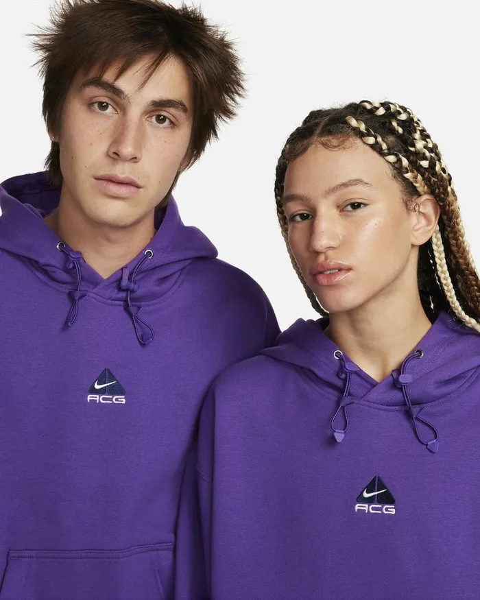 Men Nike Hoodies And Sweatshirts ACG ThermaFIT Purple Cosmossummit White