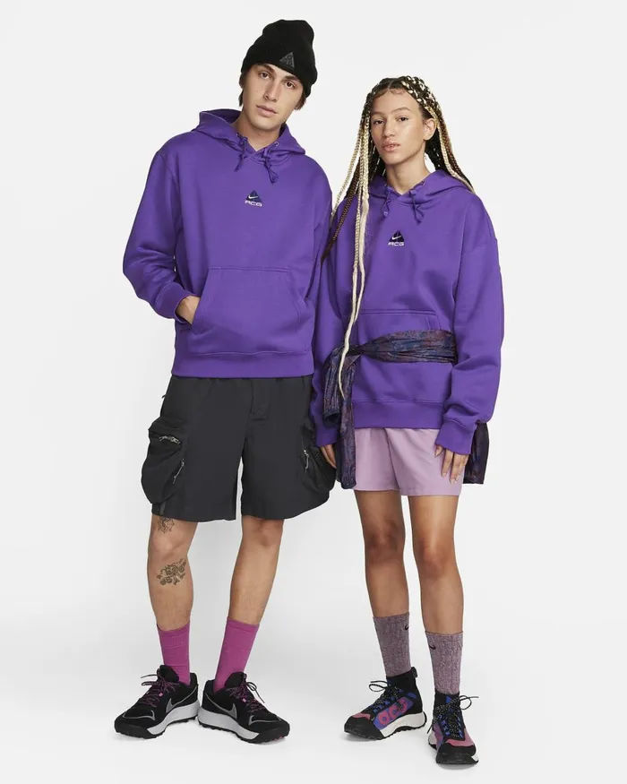Men Nike Hoodies And Sweatshirts ACG ThermaFIT Purple Cosmossummit White