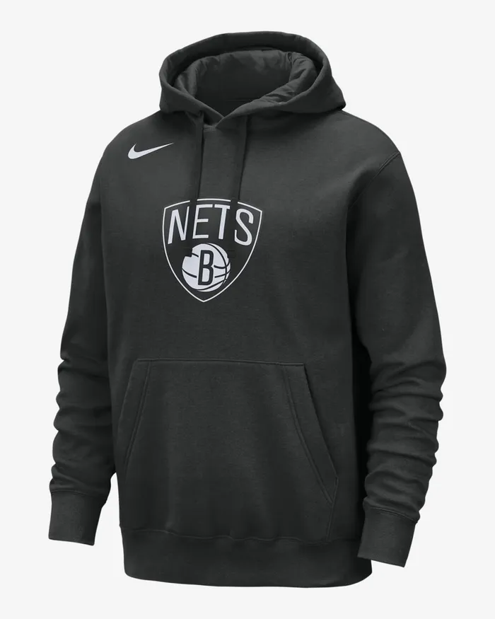 Men Nike Hoodies And Sweatshirts Brooklyn Nets Club Black