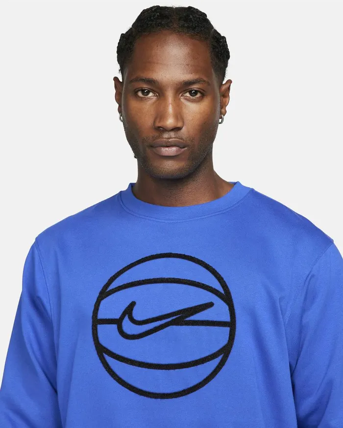 Men Nike Hoodies And Sweatshirts DriFIT Standard Issue Game Royalblack