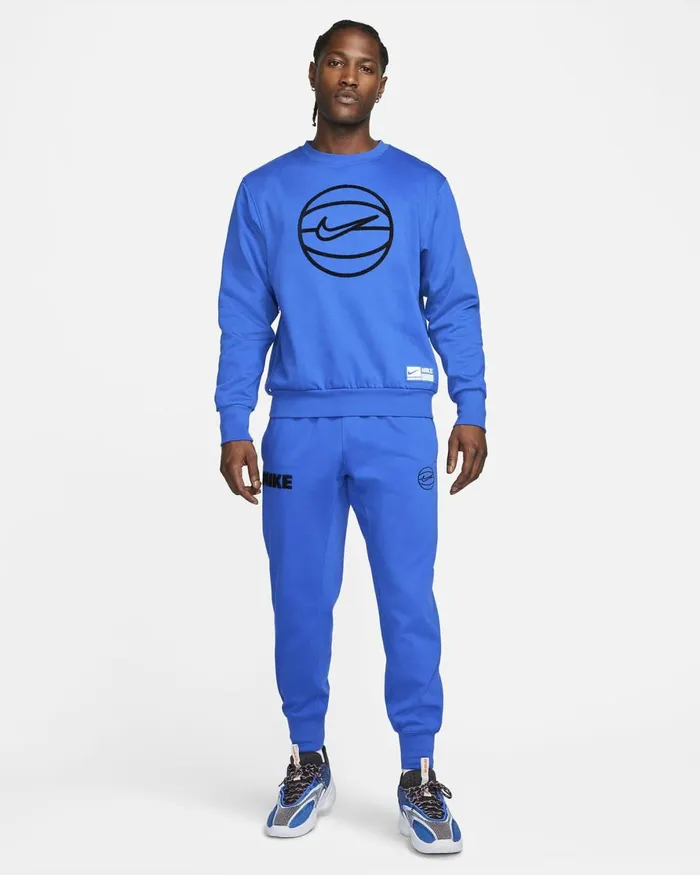 Men Nike Hoodies And Sweatshirts DriFIT Standard Issue Game Royalblack