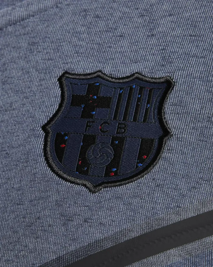 Men Nike Hoodies And Sweatshirts FC Barcelona Tech Fleece Windrunner Third Thunder Blueblack