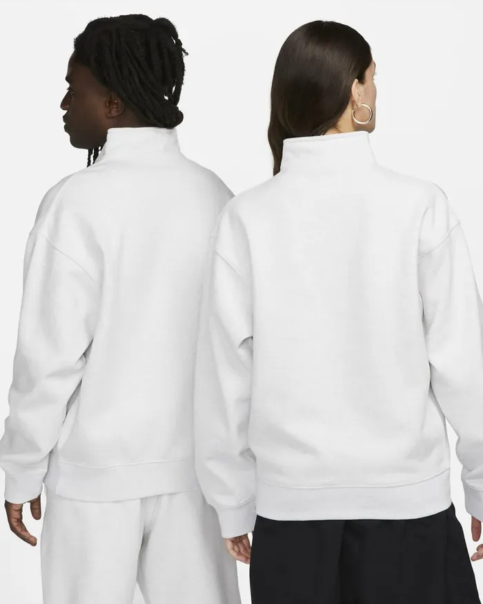 Men Nike Hoodies And Sweatshirts Solo Swoosh Birch Heatherwhite