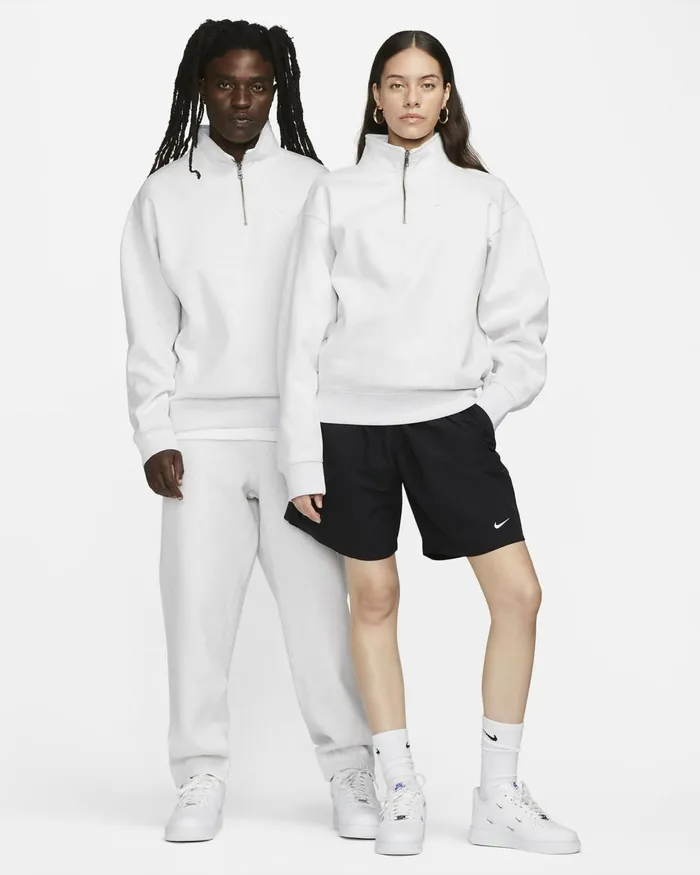 Men Nike Hoodies And Sweatshirts Solo Swoosh Birch Heatherwhite