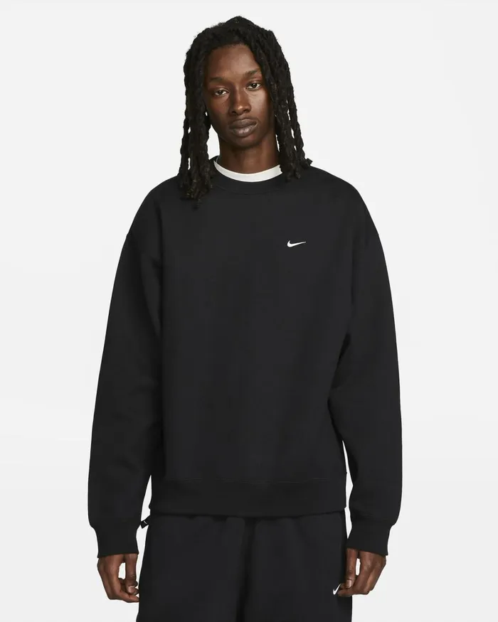 Men Nike Hoodies And Sweatshirts Solo Swoosh Blackwhite