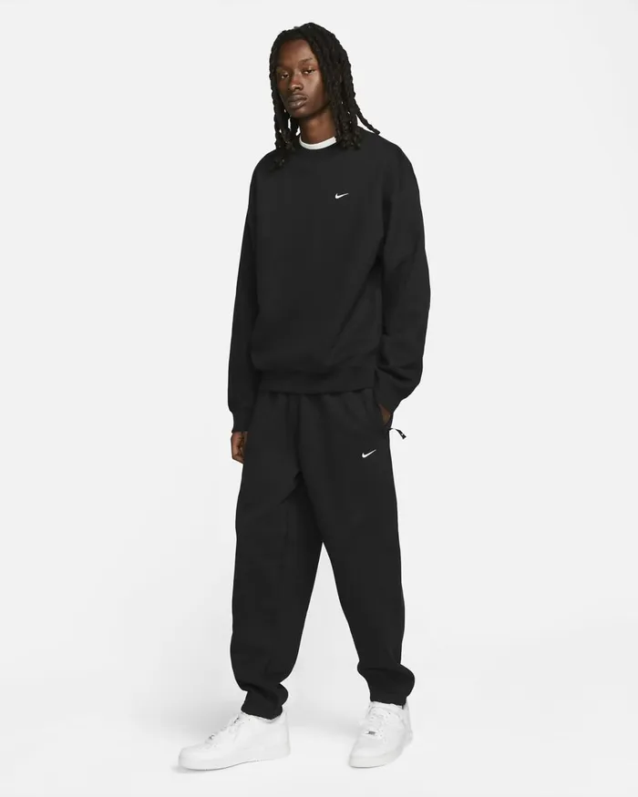 Men Nike Hoodies And Sweatshirts Solo Swoosh Blackwhite