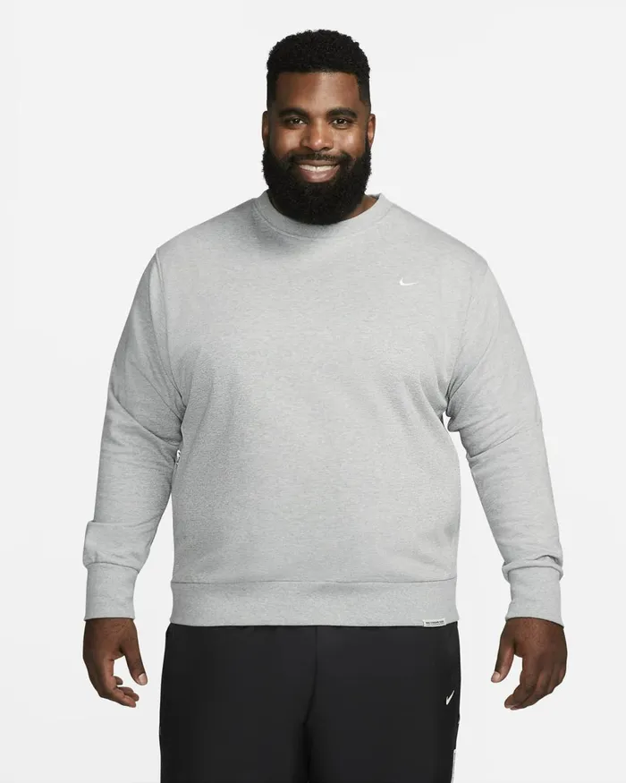 Men Nike Hoodies And Sweatshirts Standard Issue Dark Grey Heatherpale Ivory