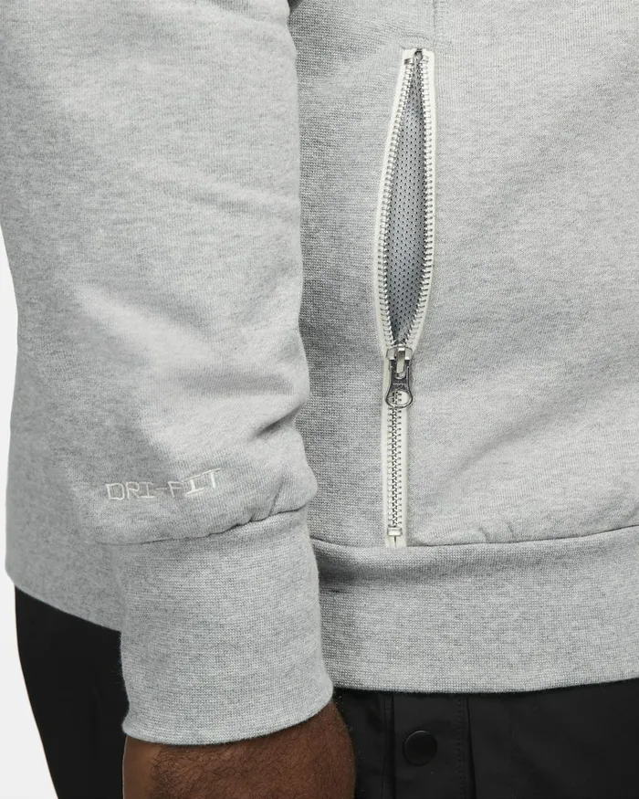 Men Nike Hoodies And Sweatshirts Standard Issue Dark Grey Heatherpale Ivory