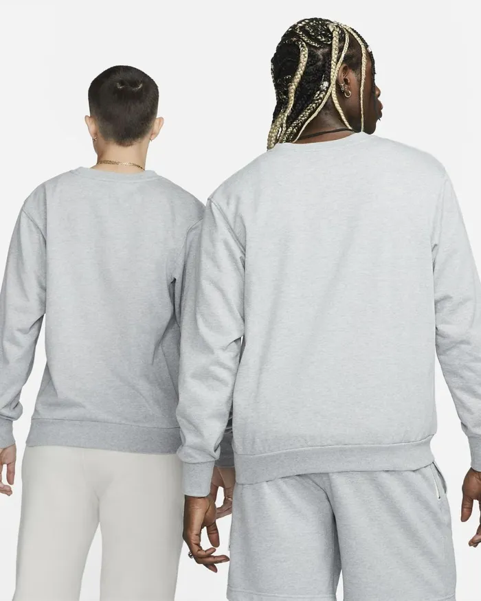 Men Nike Hoodies And Sweatshirts Standard Issue Dark Grey Heatherpale Ivory