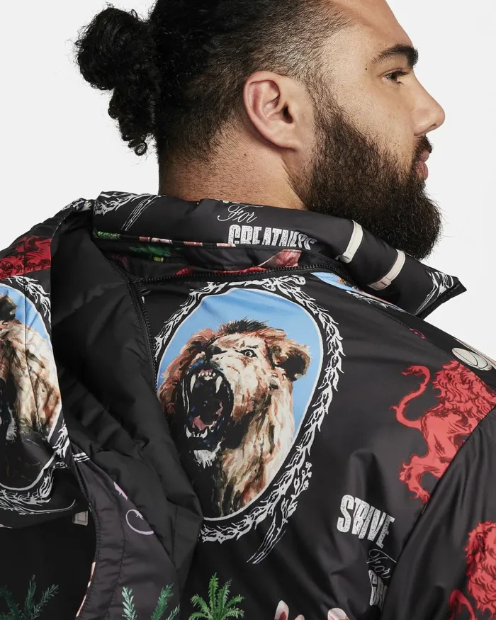 Men Nike Jackets LeBron Blackwhite