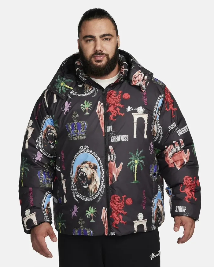 Men Nike Jackets LeBron Blackwhite