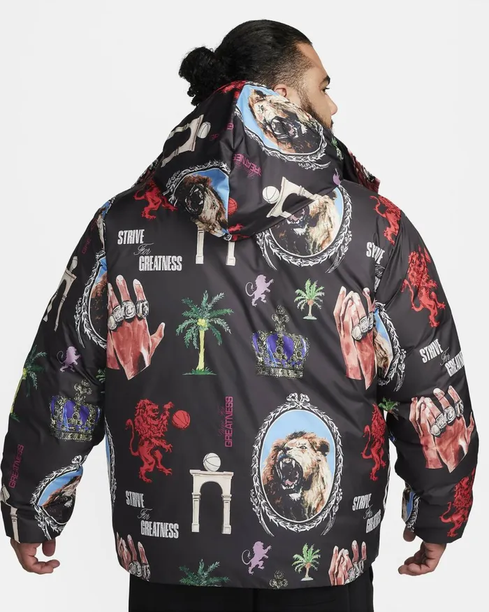 Men Nike Jackets LeBron Blackwhite