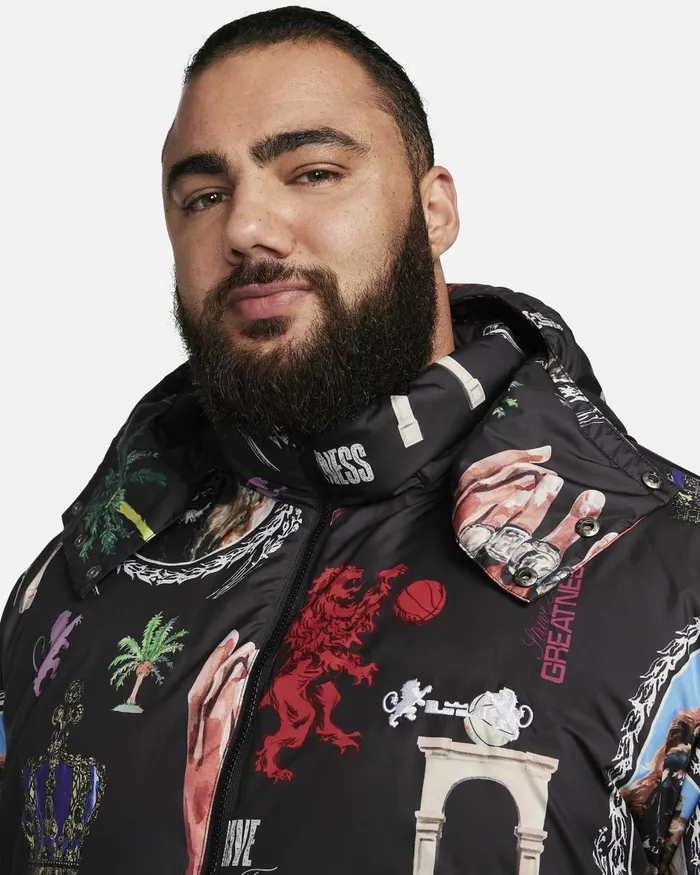 Men Nike Jackets LeBron Blackwhite