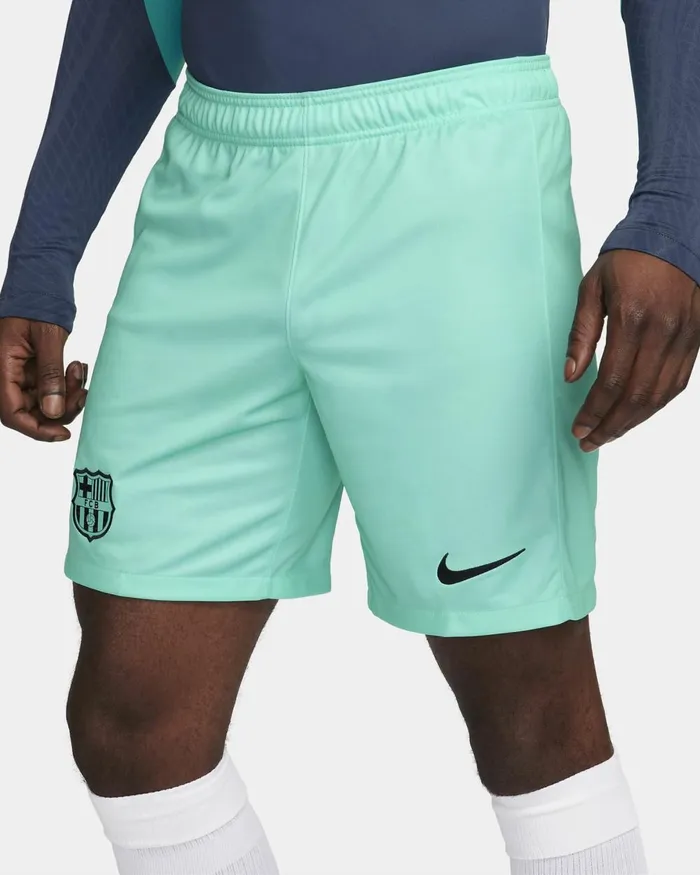 Men Nike Shorts FC Barcelona 202324 Stadium Third Light Aquablack