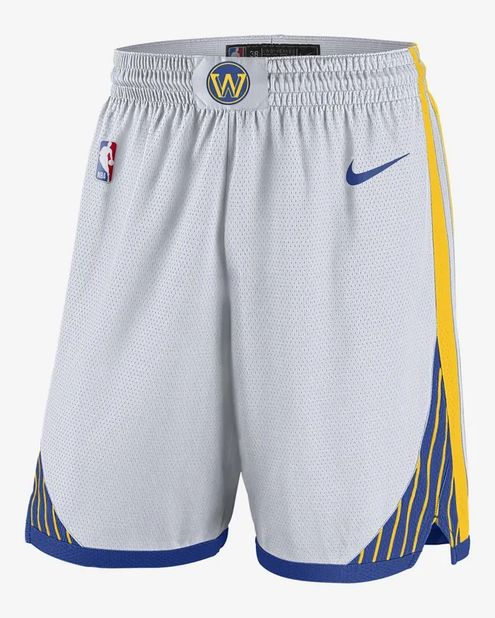 Men Nike Shorts Golden State Warriors Whiteamarillorush Bluerush Blue