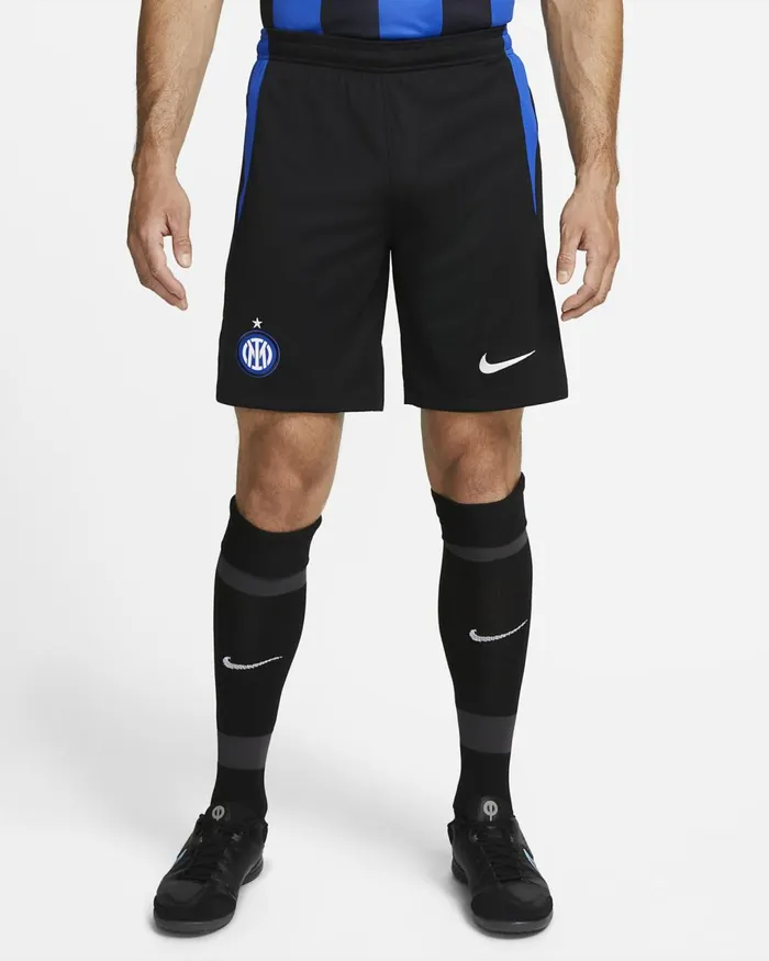 Men Nike Shorts Inter Milan 202223 Stadium Home Blackblackwhite