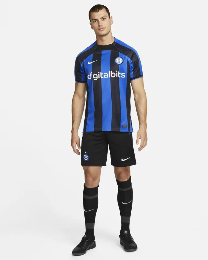 Men Nike Shorts Inter Milan 202223 Stadium Home Blackblackwhite
