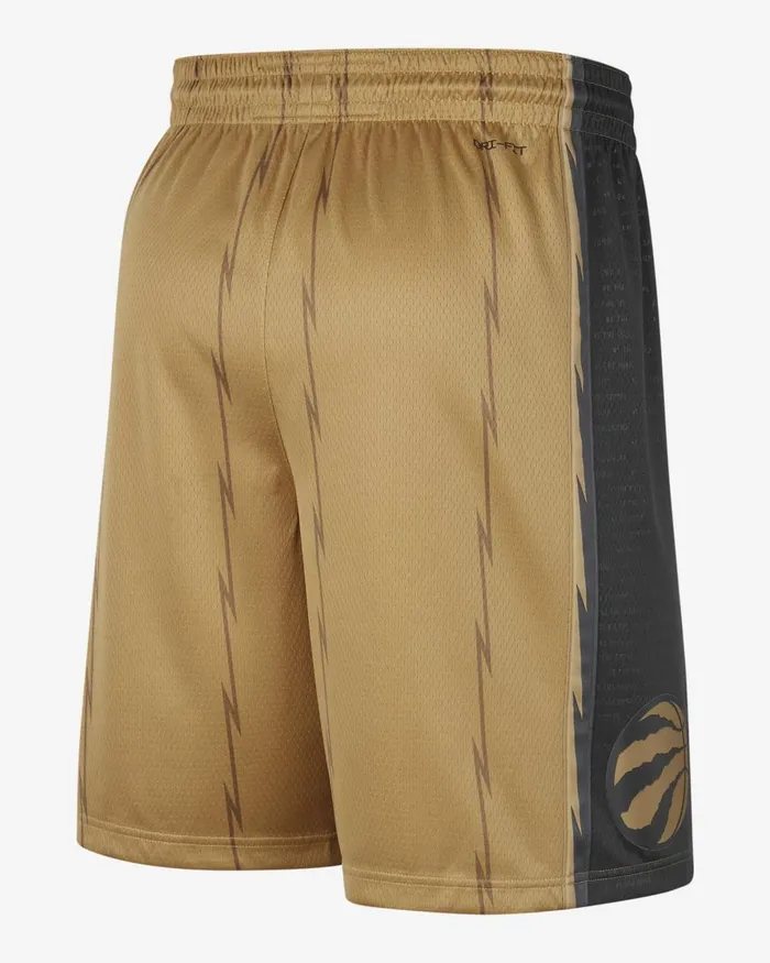 Men Nike Shorts Toronto Raptors 202324 City Edition Club Goldblack