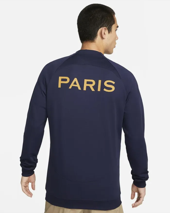 Men Nike Tracksuits Paris SaintGermain Academy Pro Home Blackened Bluegold Suede