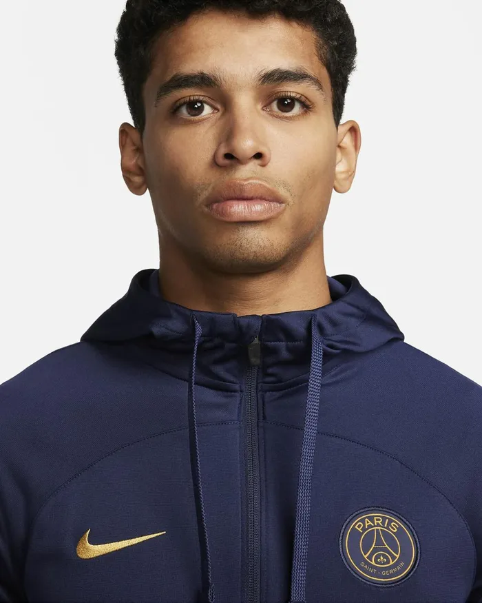 Men Nike Tracksuits Paris SaintGermain Strike Blackened Blueblackened Blueblackened Bluegold Suede