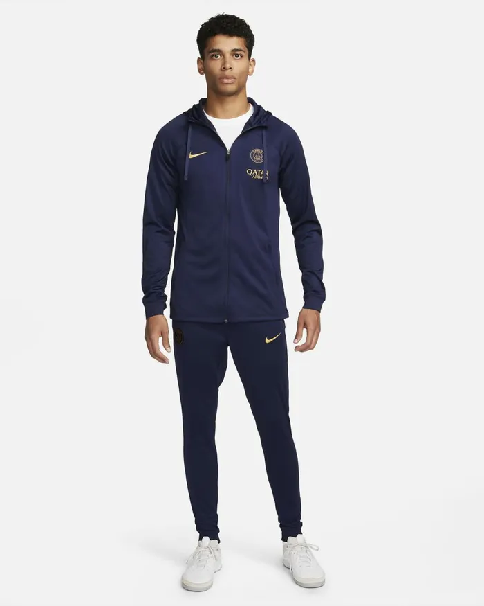 Men Nike Tracksuits Paris SaintGermain Strike Blackened Blueblackened Blueblackened Bluegold Suede