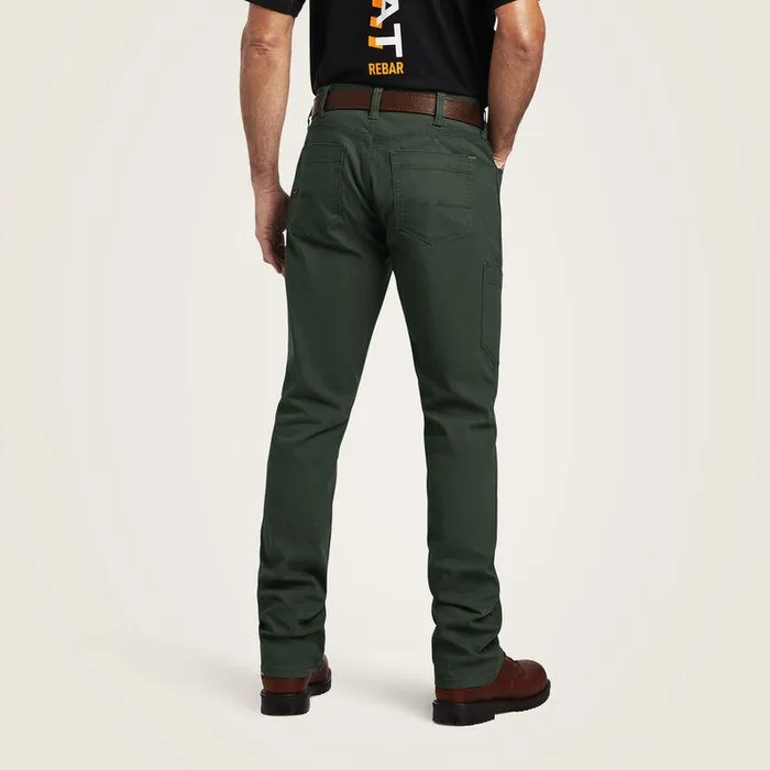 Men Pants and Shorts Ariat Rebar M4 Low Rise DuraStretch Made Tough Stackable Straight Leg Pant Deep Forest