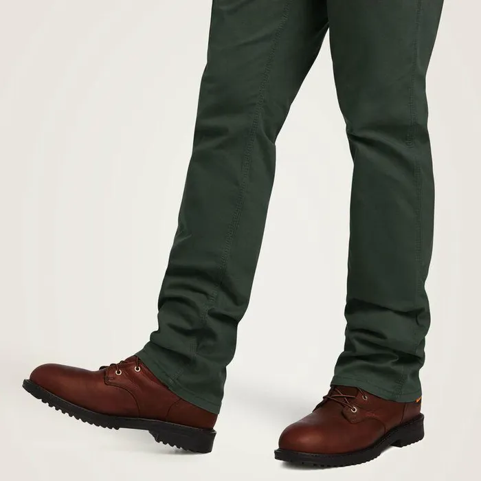 Men Pants and Shorts Ariat Rebar M4 Low Rise DuraStretch Made Tough Stackable Straight Leg Pant Deep Forest