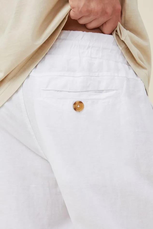Men Pants Cotton On Linen Pant White