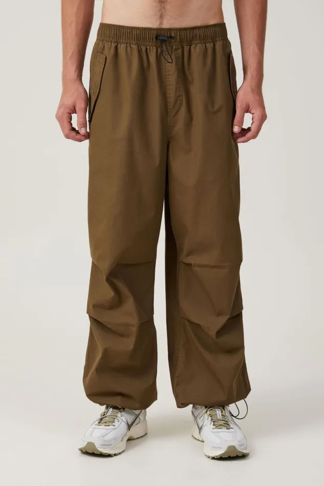 Men Pants Cotton On Parachute Field Pant Burnt Olive