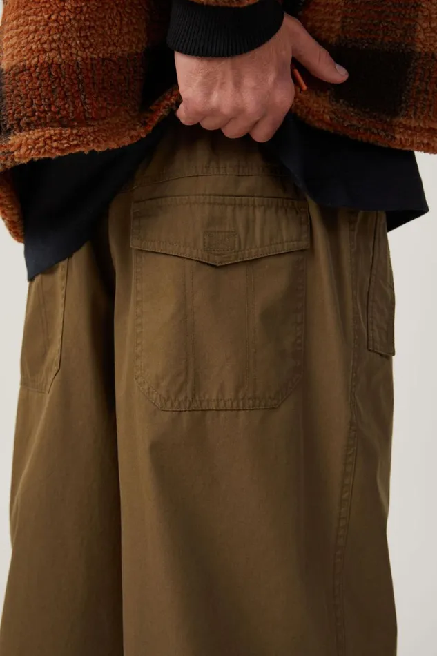 Men Pants Cotton On Parachute Field Pant Burnt Olive