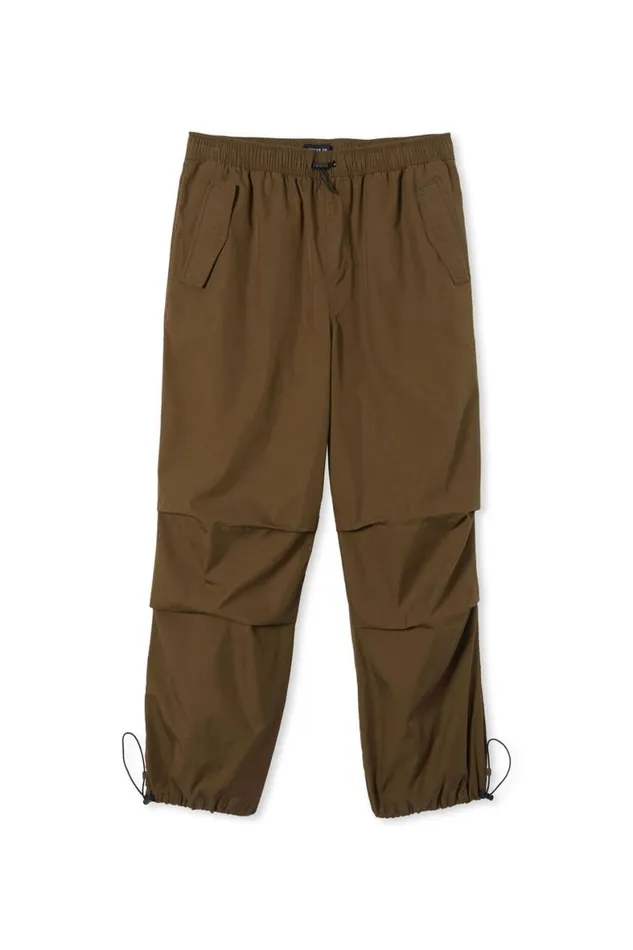 Men Pants Cotton On Parachute Field Pant Burnt Olive