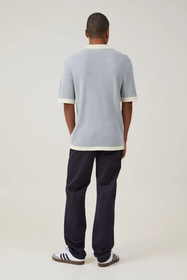 Men Pants Cotton On Regular Straight Chino Navy