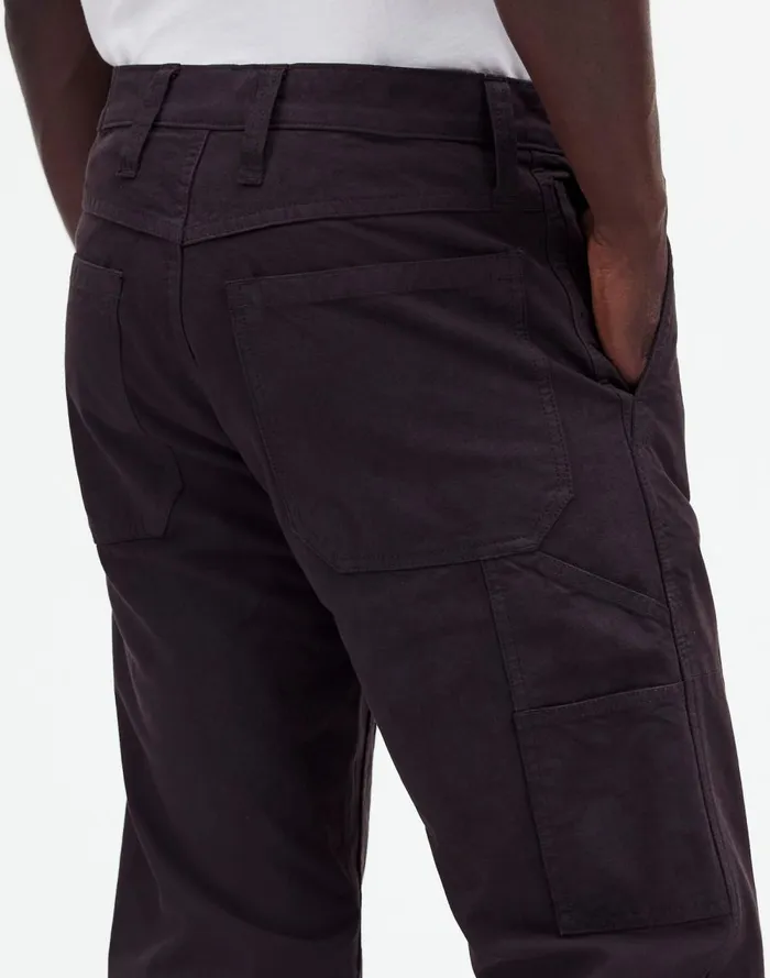 Men Pants Madewell Relaxed Straight Workwear Pants Black Coal