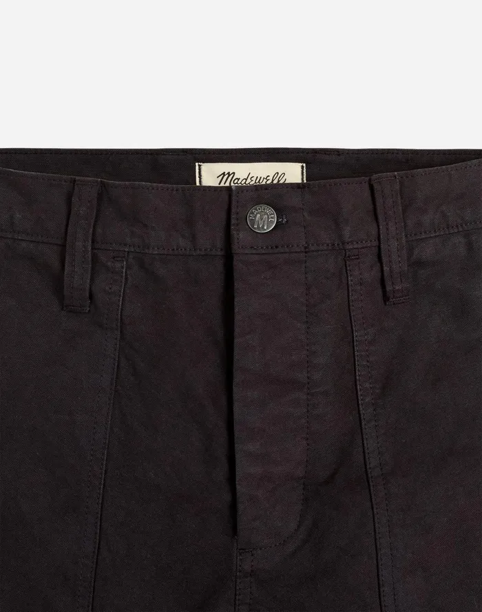Men Pants Madewell Relaxed Straight Workwear Pants Black Coal