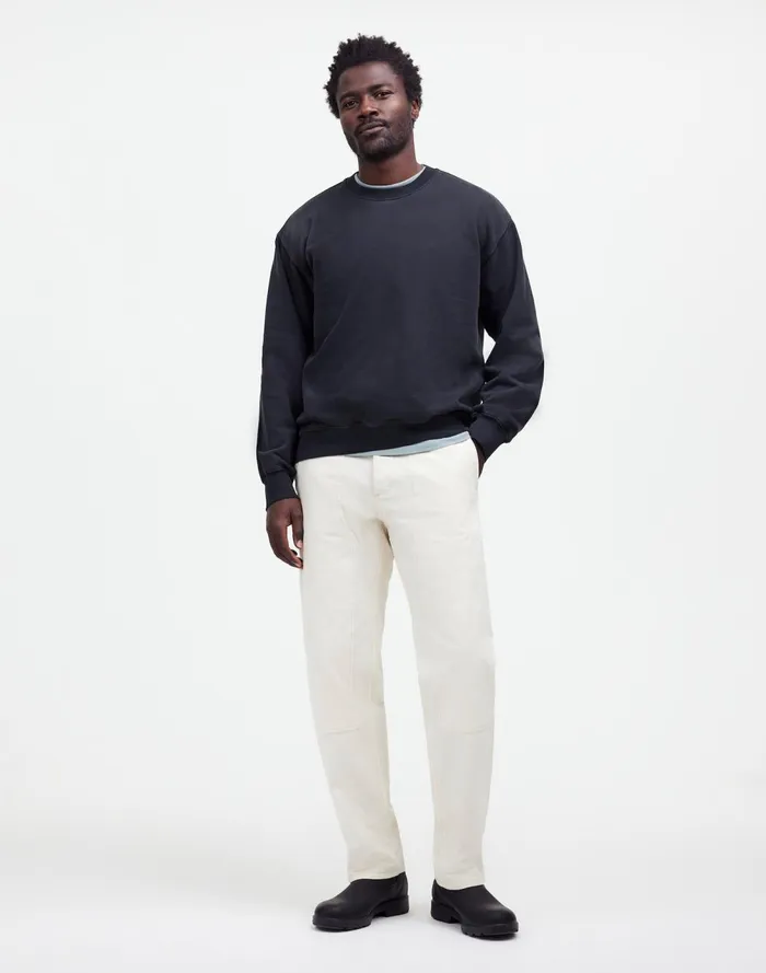 Men Pants Madewell Relaxed Straight Workwear Pants Vintage Canvas