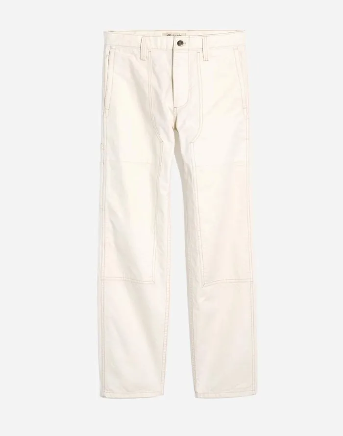Men Pants Madewell Relaxed Straight Workwear Pants Vintage Canvas