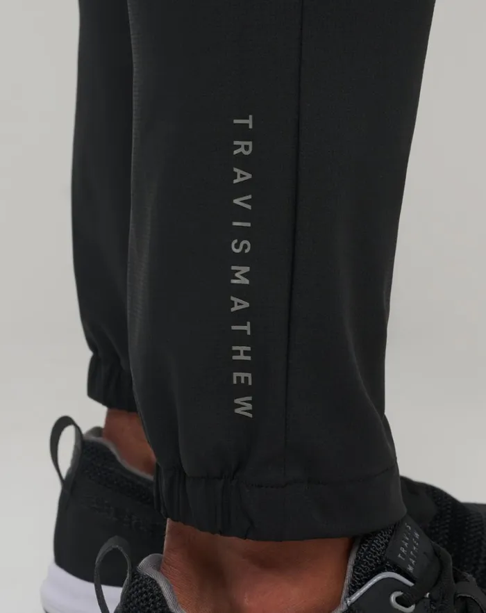 Men Pants TravisMathew OPEN TO CLOSE JOGGER Black