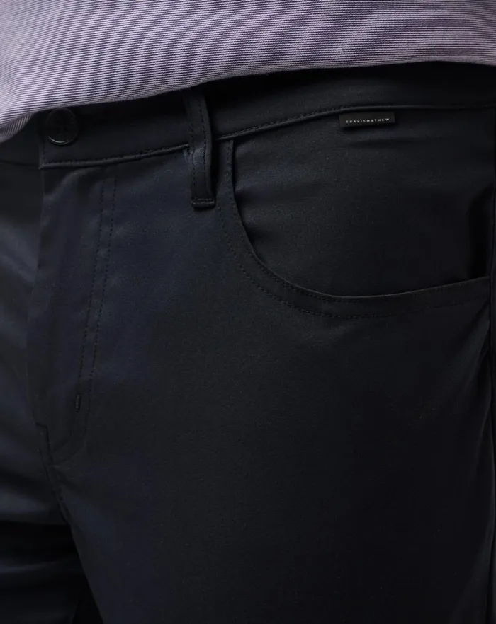 Men Pants TravisMathew OPEN TO CLOSE PANT Black Men Pants TravisMathew OPEN TO CLOSE PANT Black