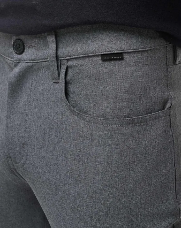 Men Pants TravisMathew OPEN TO CLOSE PANT Heather Dark Grey Men Pants TravisMathew OPEN TO CLOSE PANT Heather Dark Grey