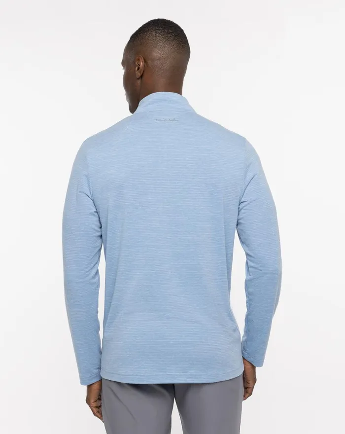 Men Quarter Zips TravisMathew HAVASU 20 QUARTER ZIP Heather Blue Men Quarter Zips TravisMathew HAVASU 20 QUARTER ZIP Heather Blue