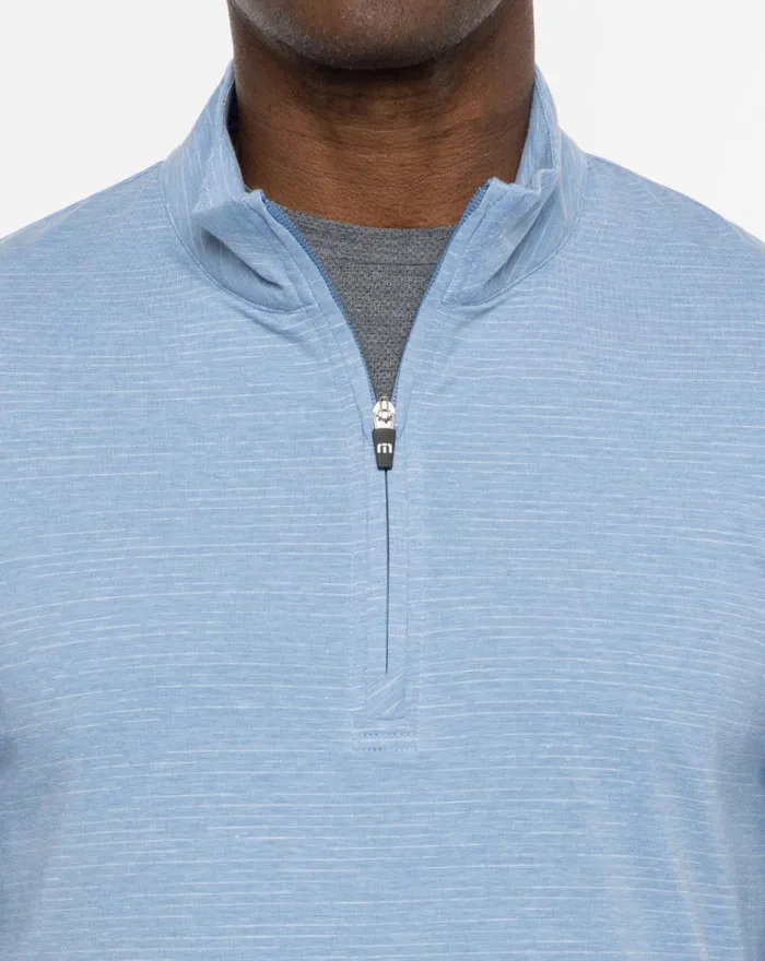 Men Quarter Zips TravisMathew HAVASU 20 QUARTER ZIP Heather Blue Men Quarter Zips TravisMathew HAVASU 20 QUARTER ZIP Heather Blue
