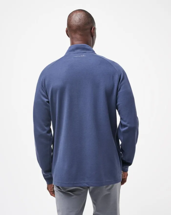 Men Quarter Zips TravisMathew UPGRADED QUARTER ZIP Navy