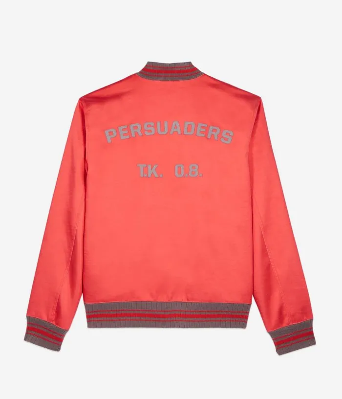 Men Red Satin Jacket With Patches THE KOOPLES Coats and Jackets