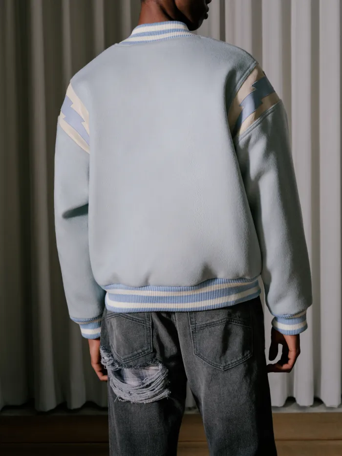 Men Rhude Outerwear MINT WOOL LIGHTNING VARSITY Mintcream